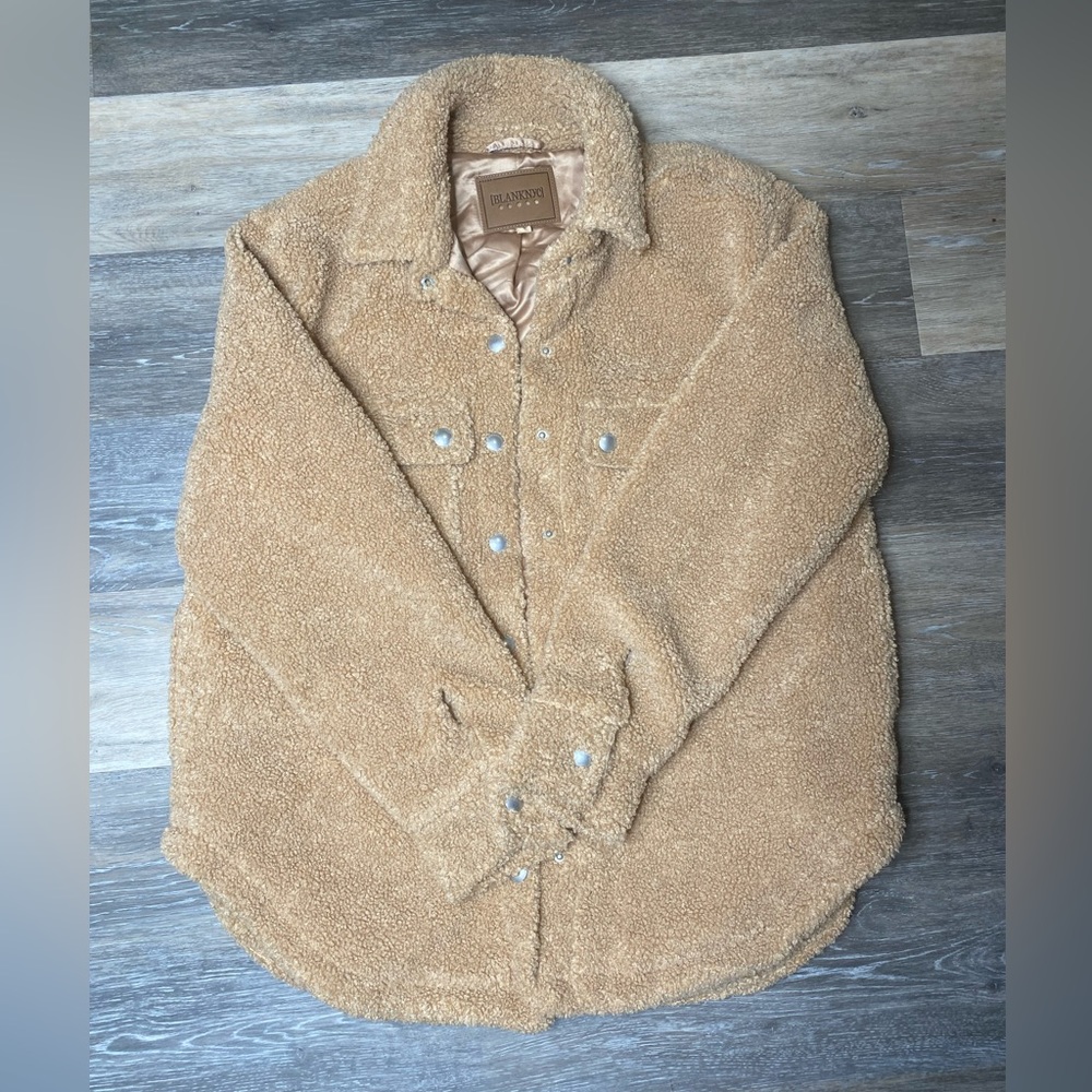 BLANK NYC Faux Sherpa Shacket